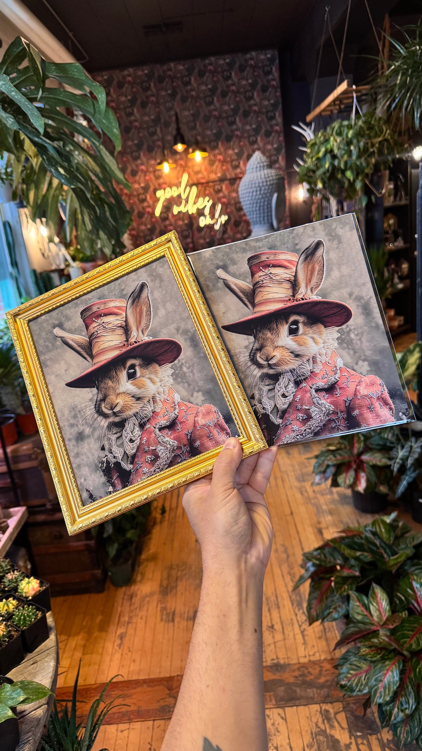 ‘Mad Hatter Rabbit’ Portrait Print