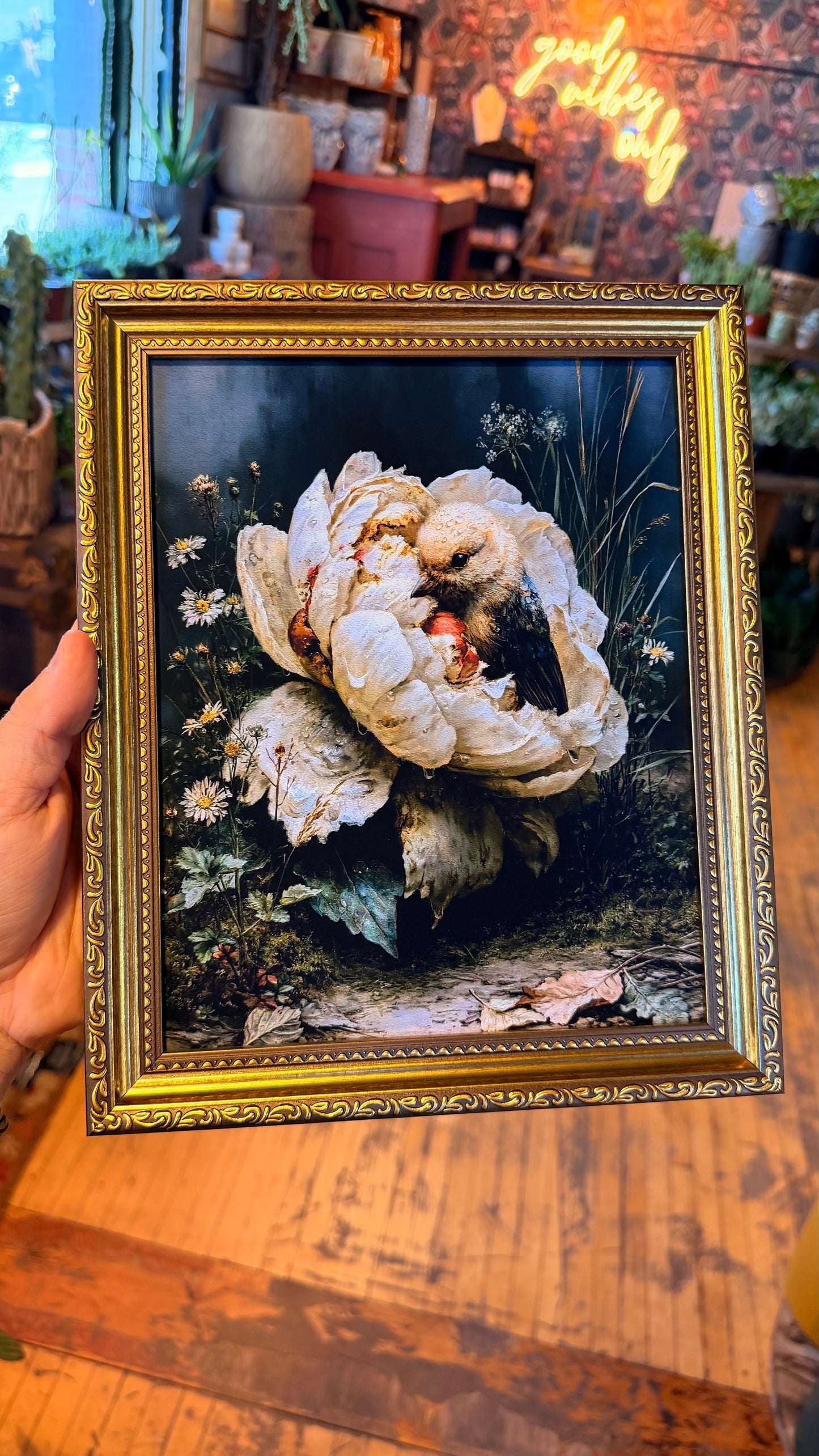 “Bloombound Bird” Portrait Print