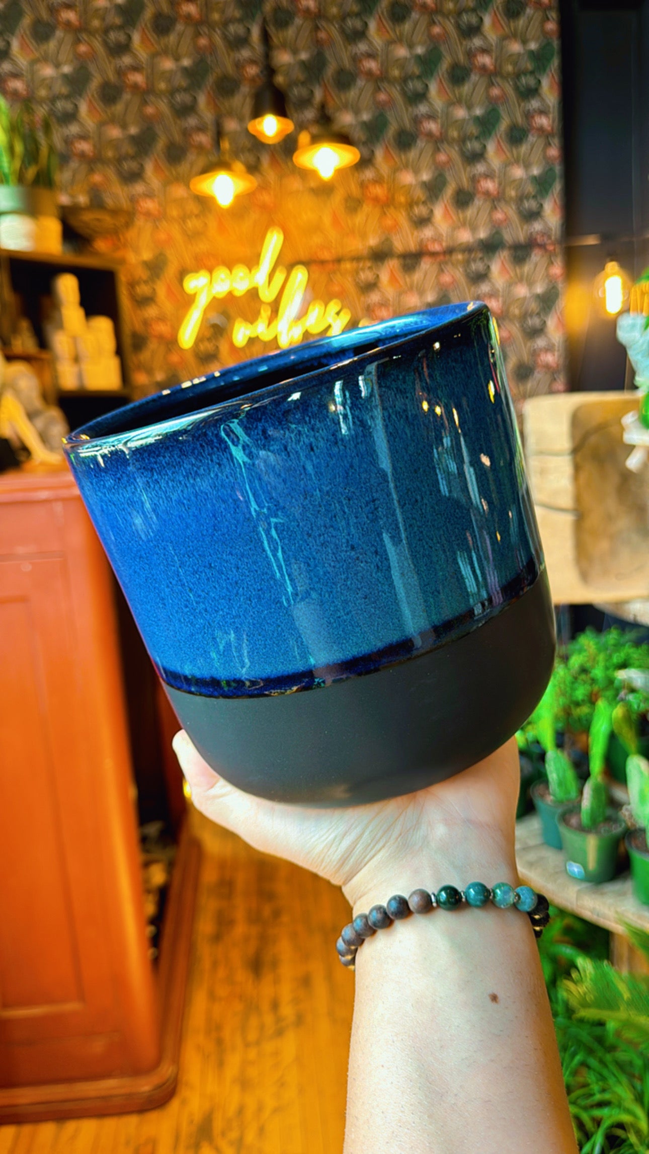 6.5” Midnight Blues Planter