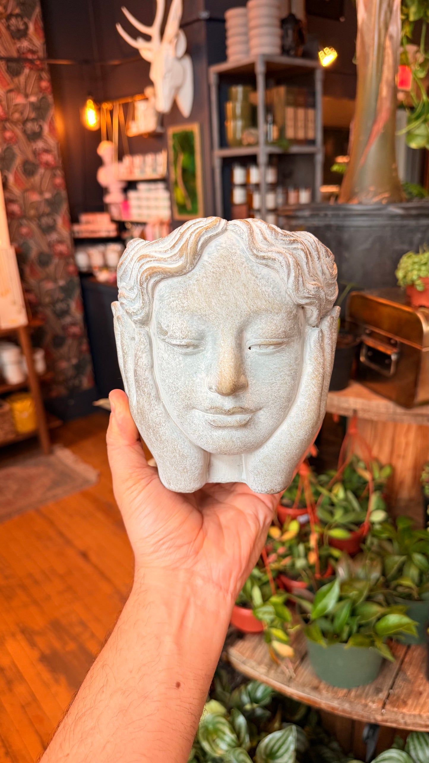 4.5” Head in Hands Planter