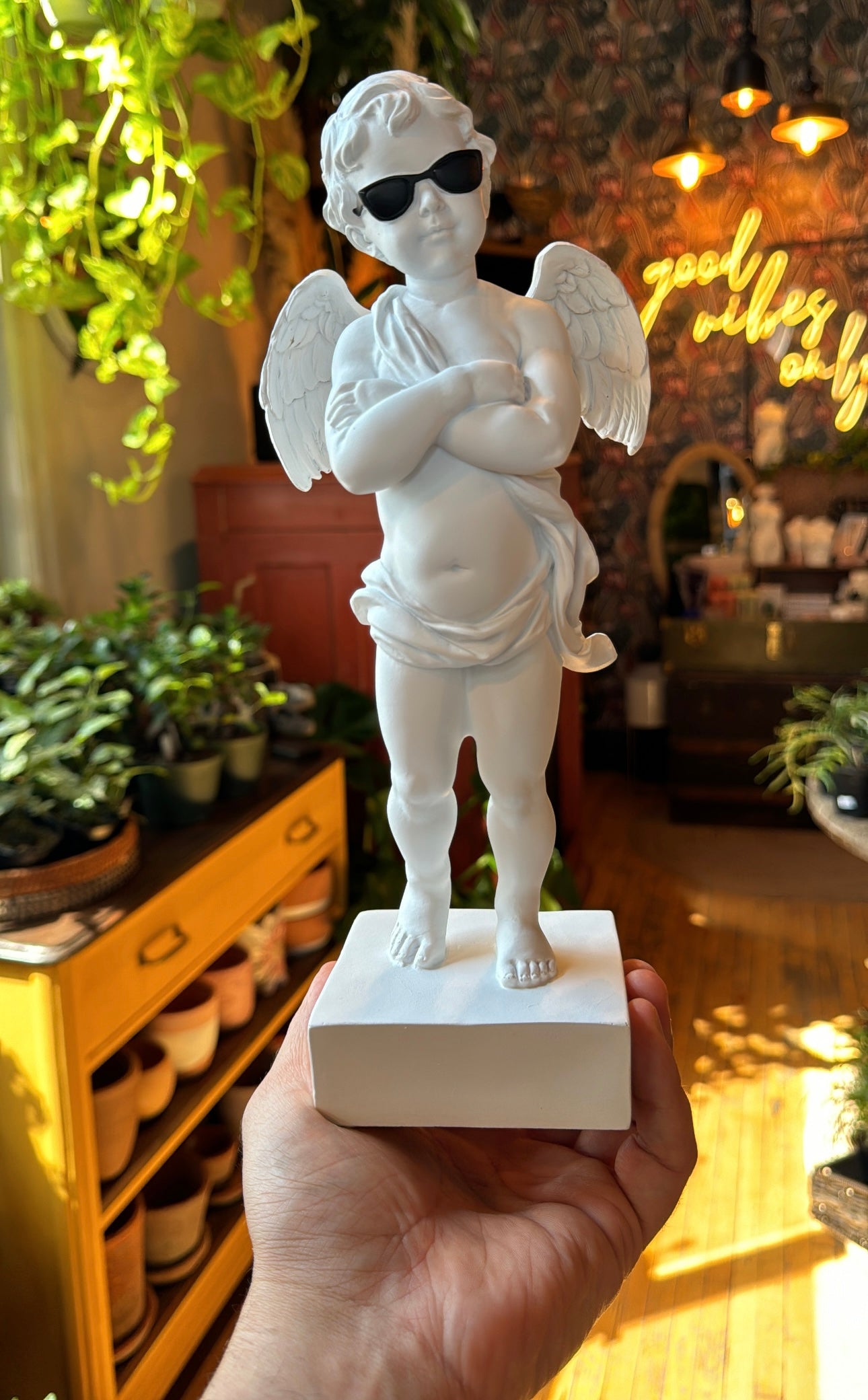 Sunglasses Cupid Statue