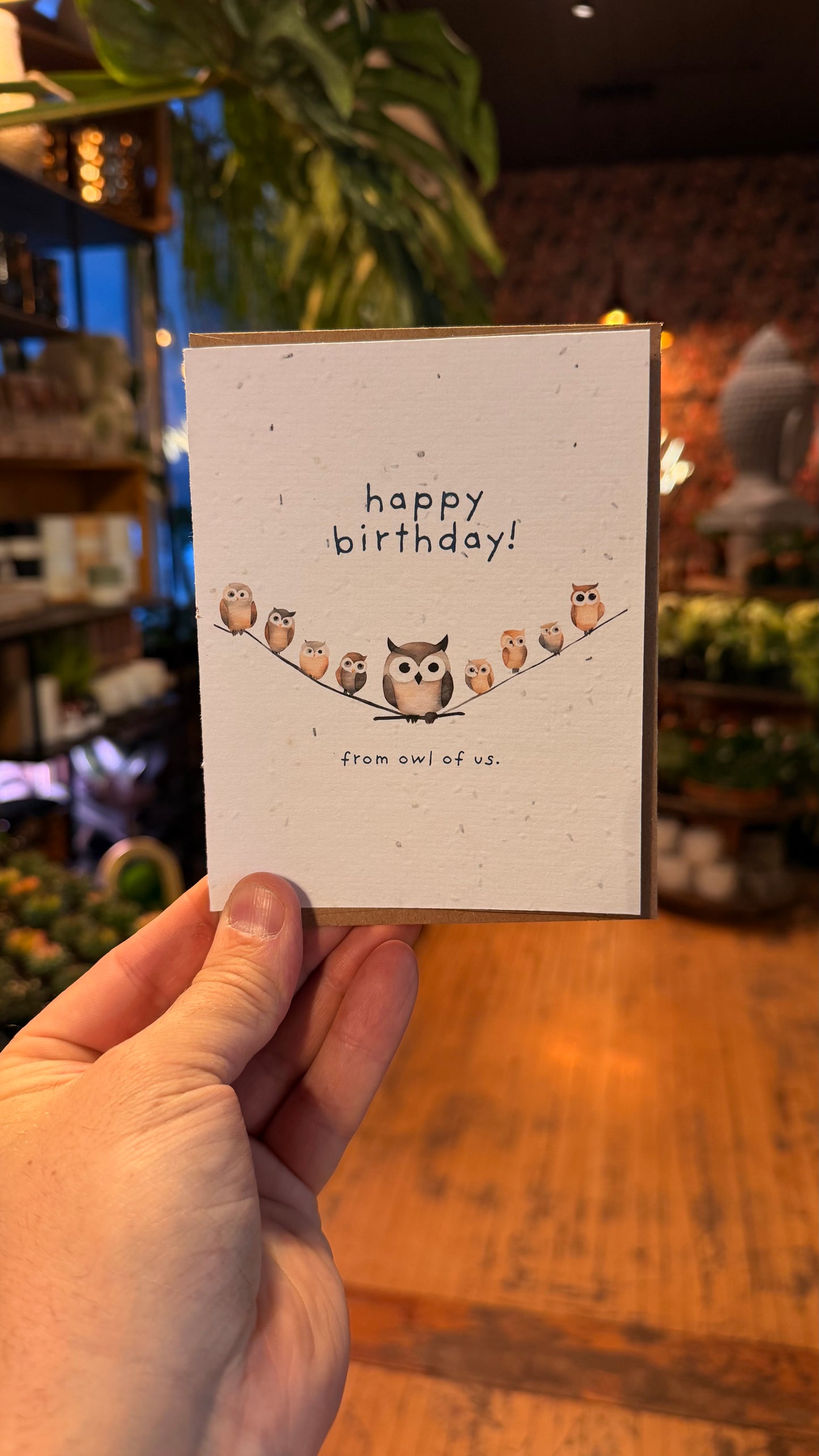 Plantable Cards - Happy Birthday From Owl Of Us