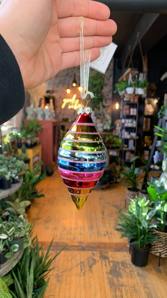 Rainbow Teardrop Ornament