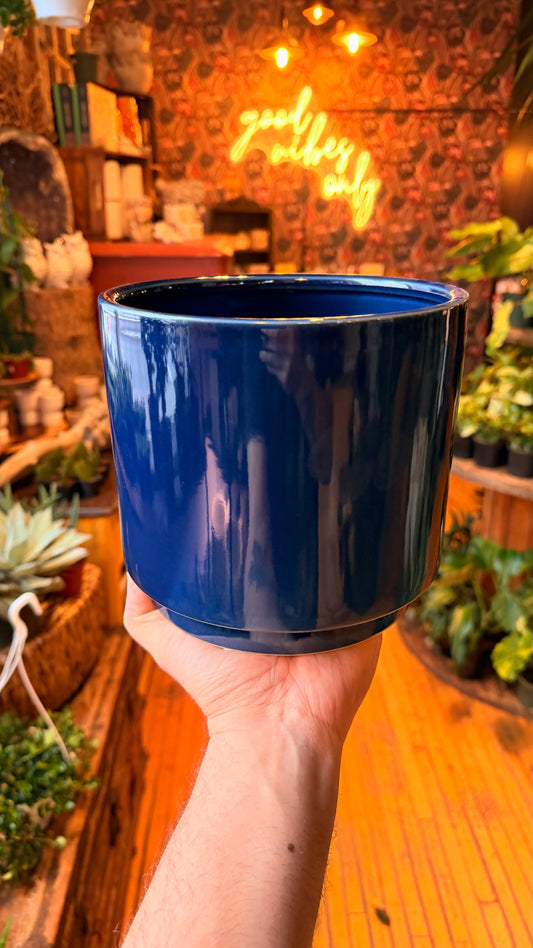 6.5” Silas Midnight Blue Planter