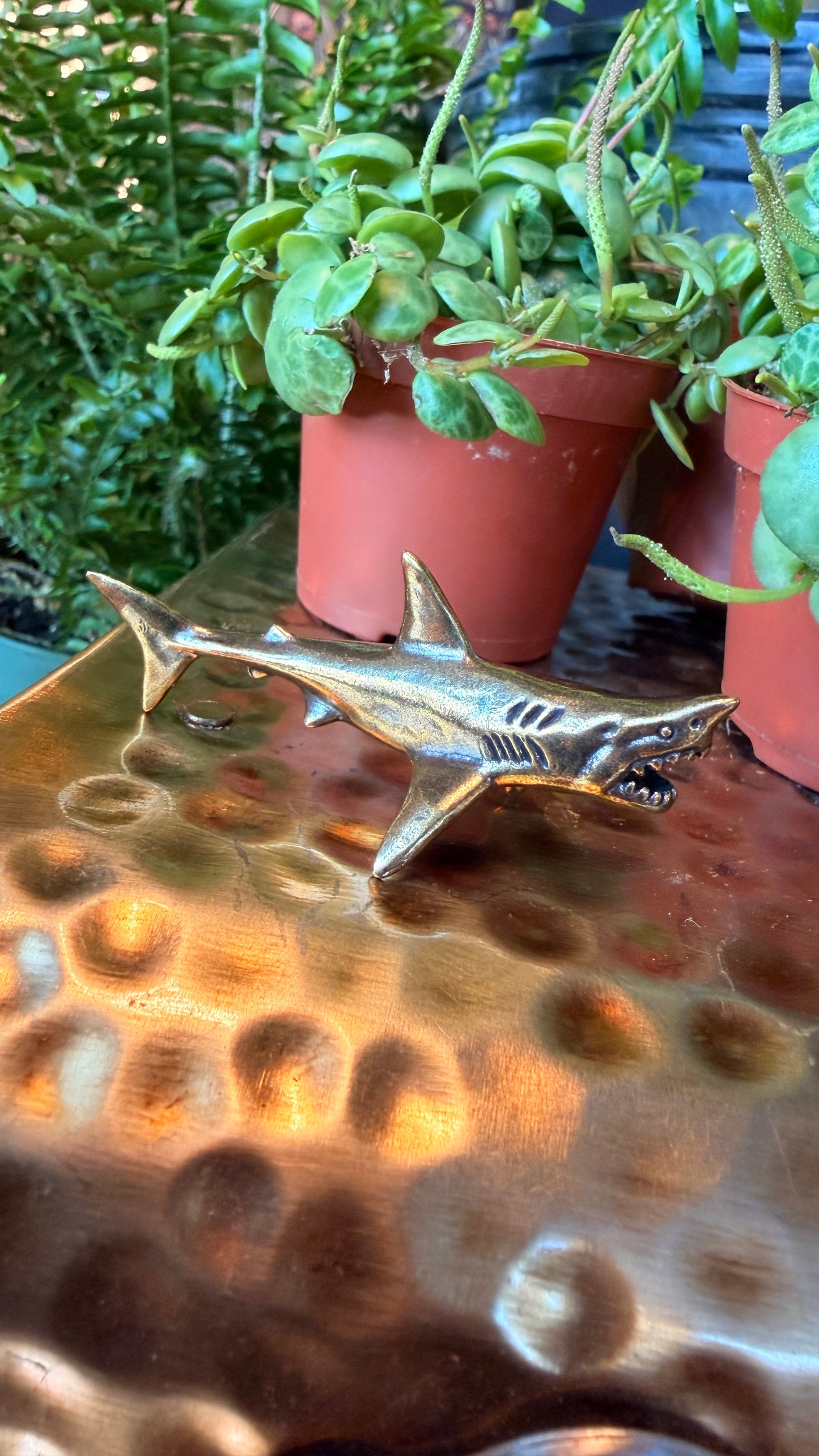 Spencer the Shark Brass Figurine