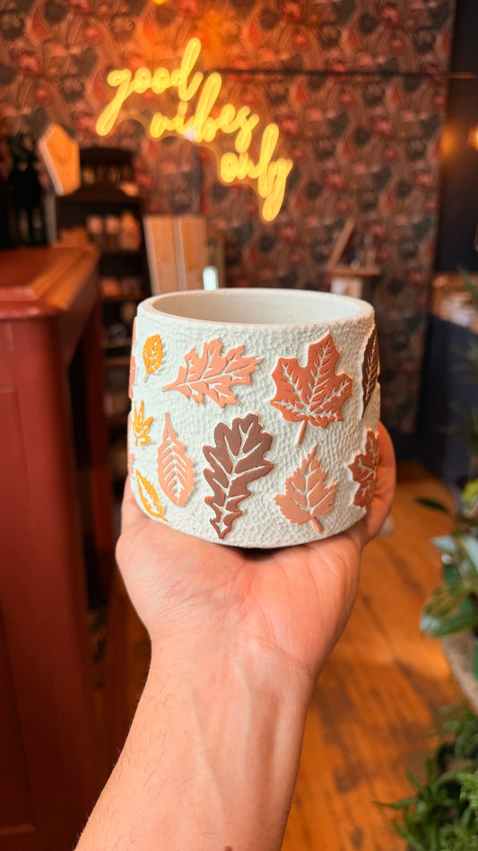 4.5” Falling Leaves Planter