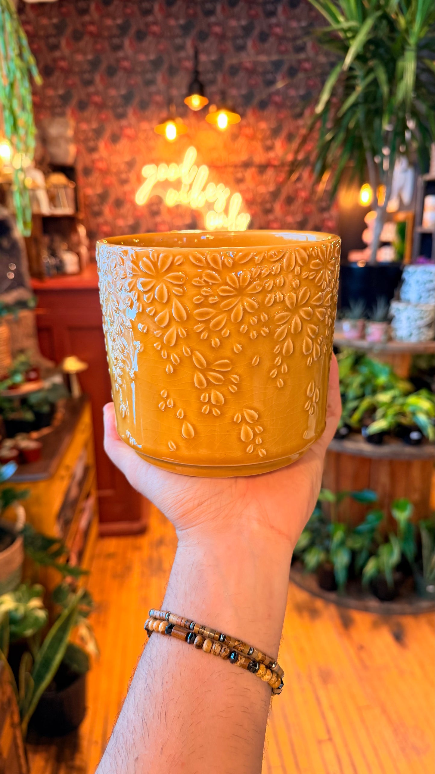 5.5” Yellow Vines Planter