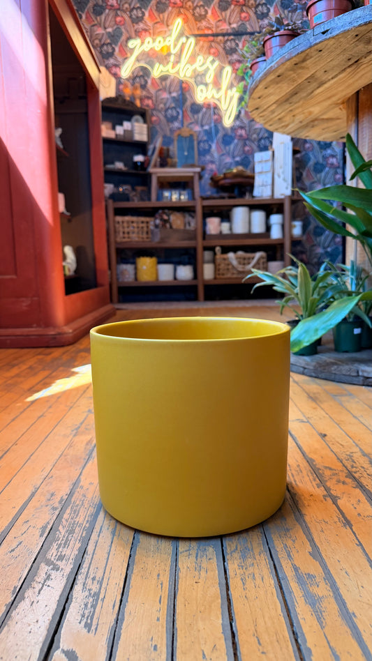 9” Mustard Yellow Planter