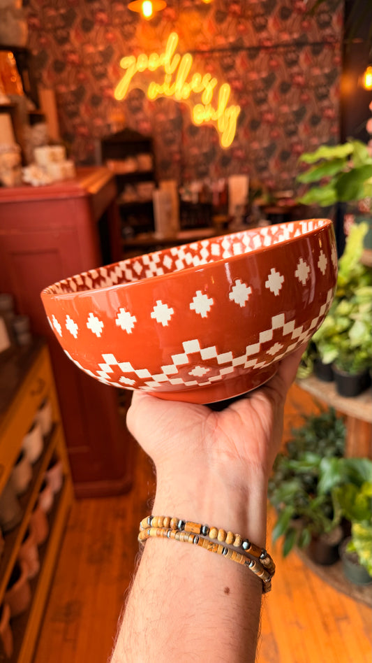 8” Brick Aztec Low Planter