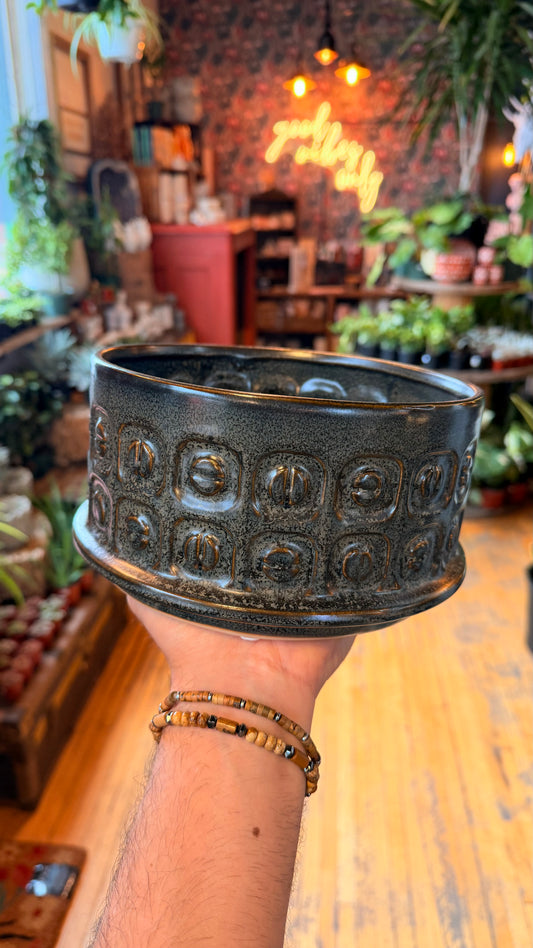 8” Industrial Slate Low Bowl