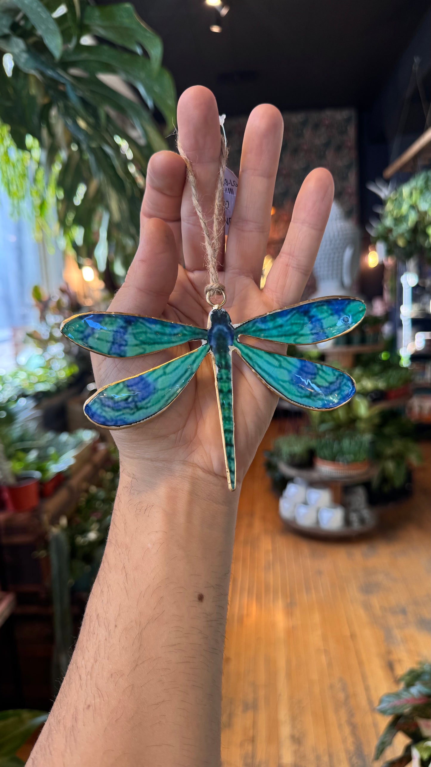 Stained Glass Dragonfly - Christmas Ornament