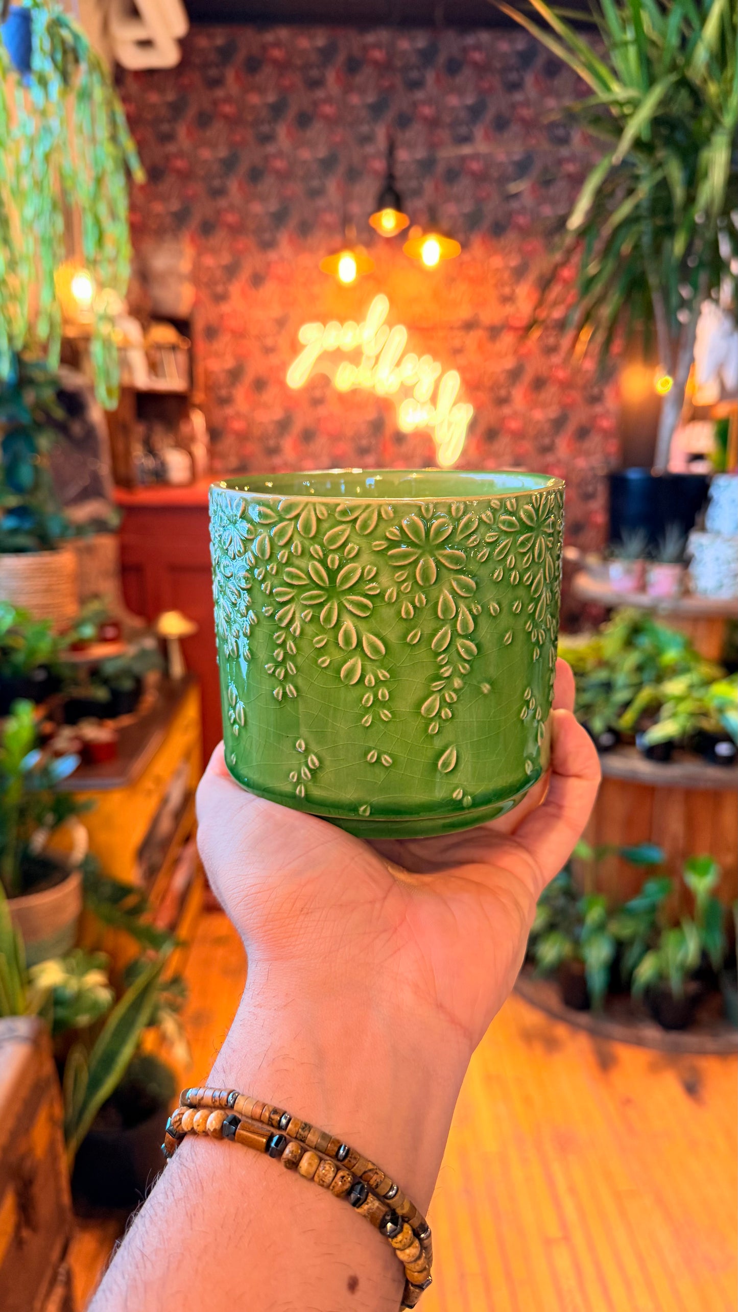 4.5” Green Vines Planter