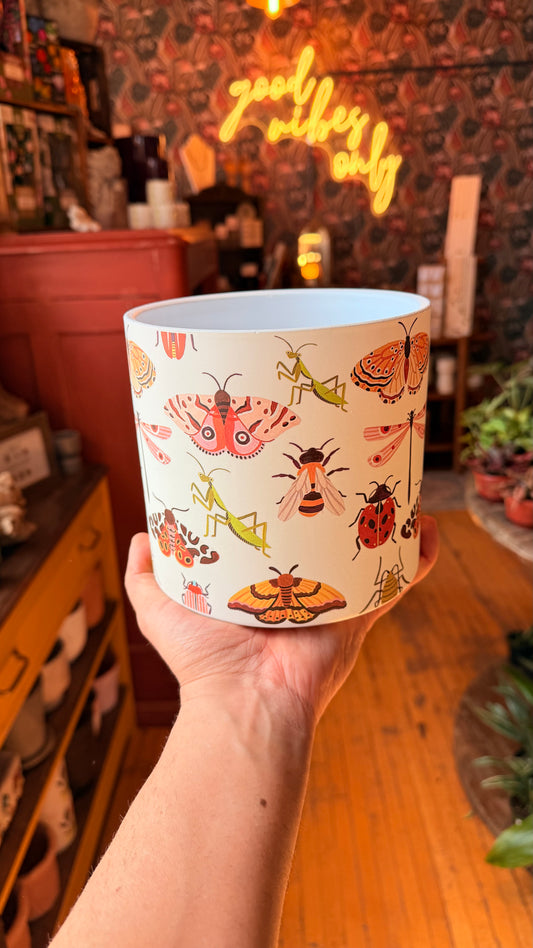 6.5” Allover Bugs Planter