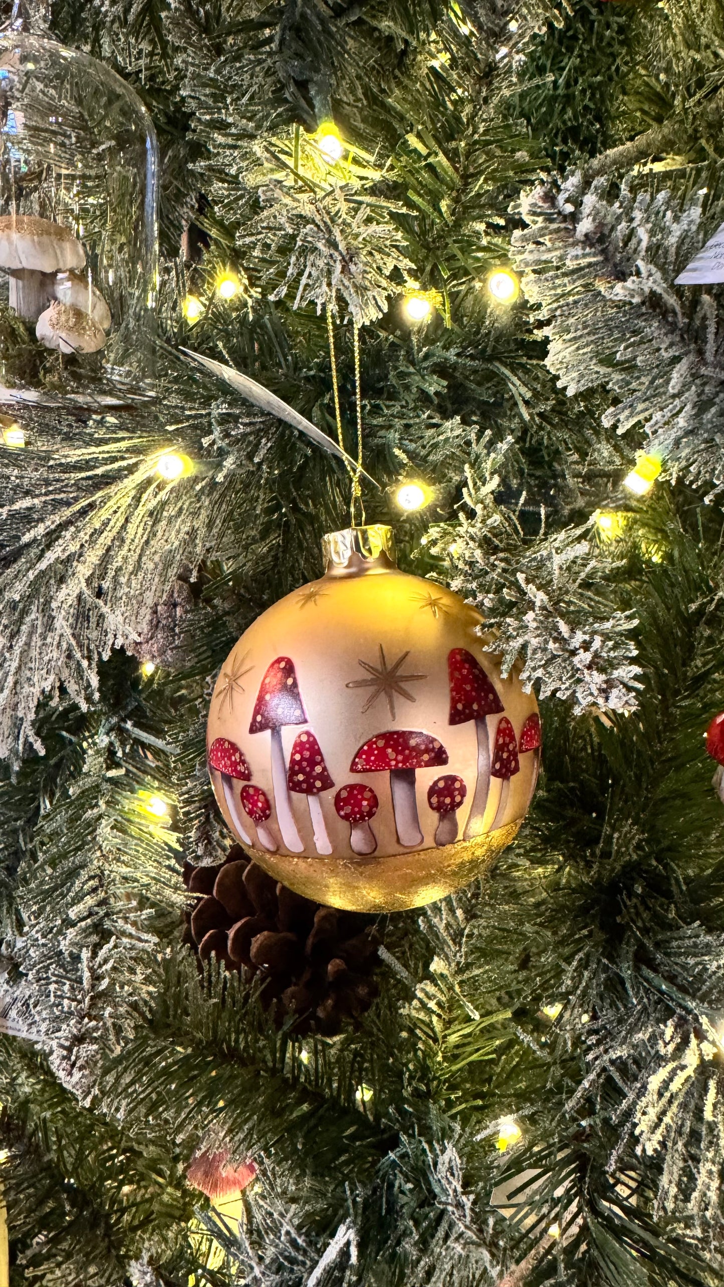 Mushroom Globe - Glass Christmas Ornament