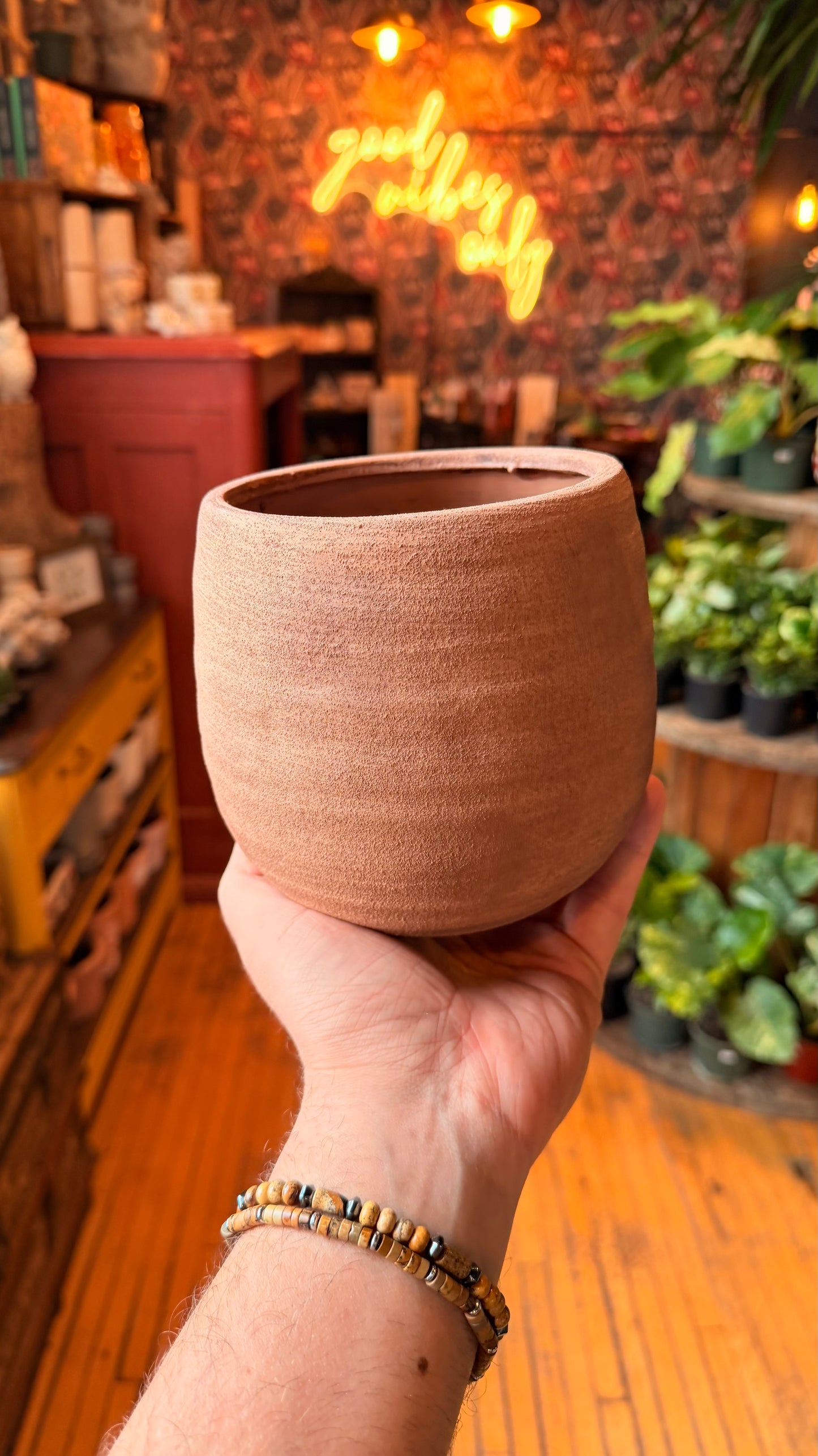 4.5” Textured Clay Planter