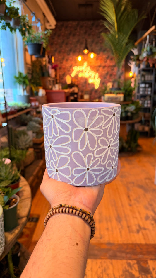 5” Purple Daisy Planter