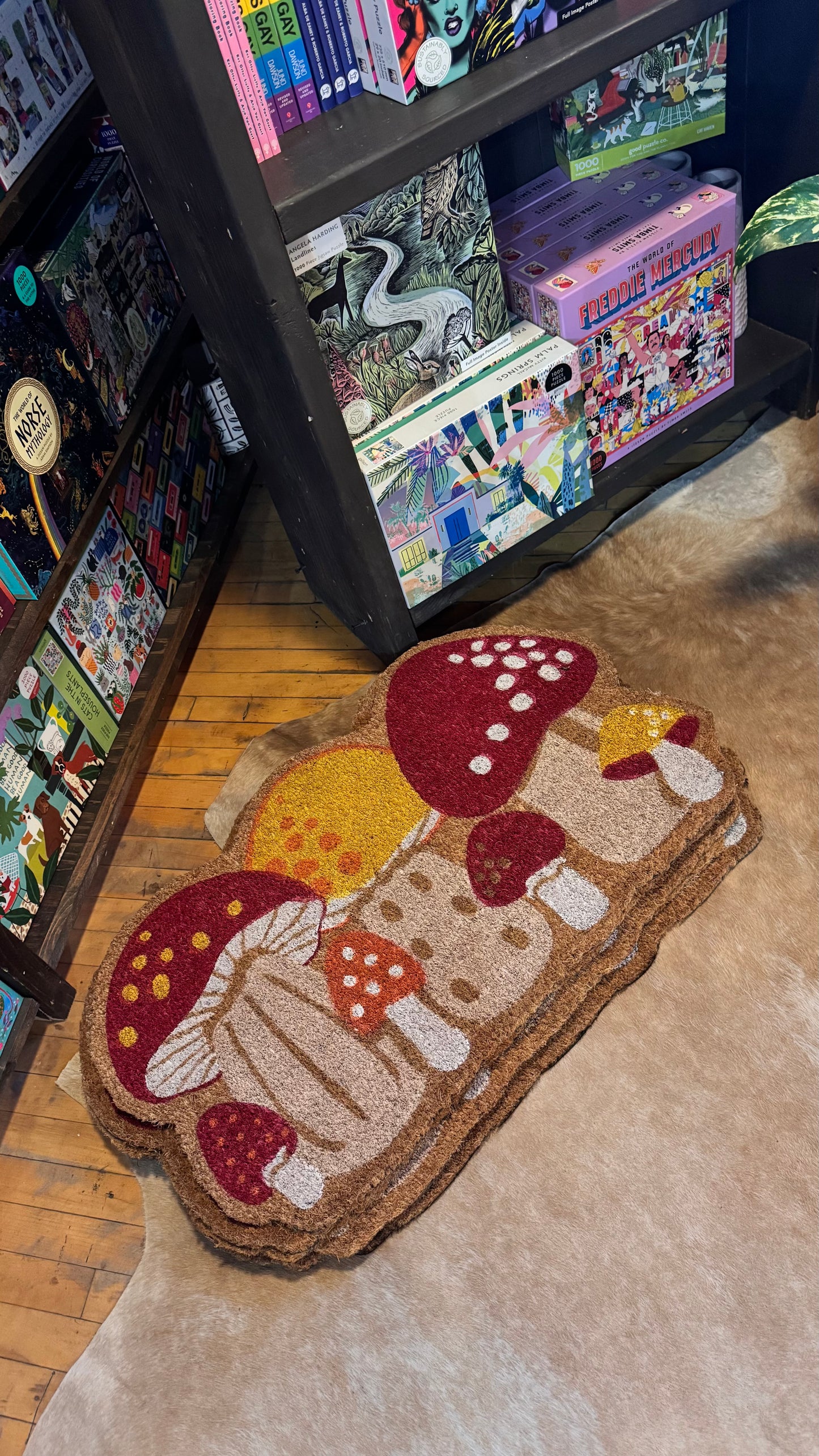Mushroom Forest Jute Mat