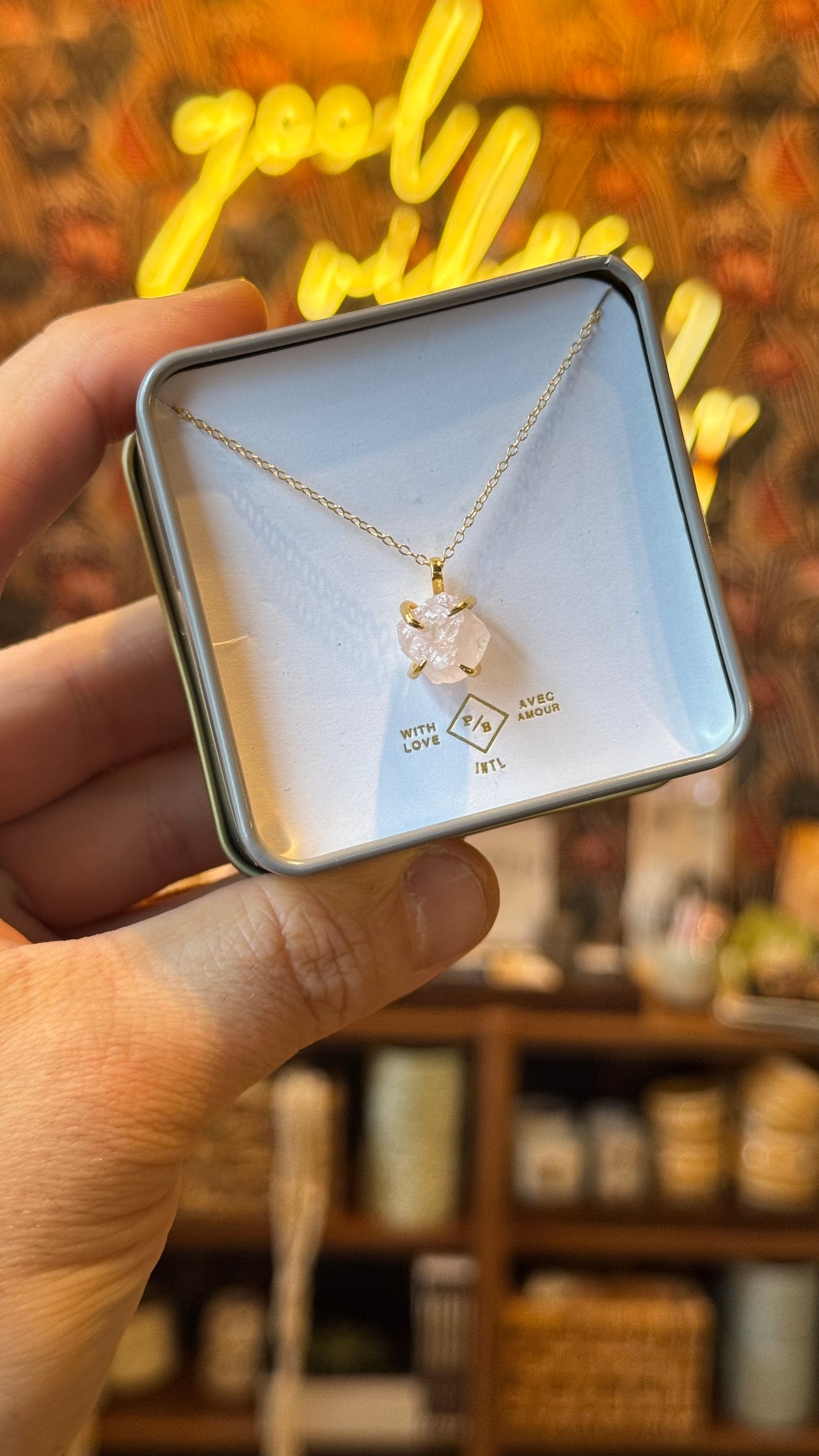 Pika & Bear - Rose Quartz Crystal Necklace