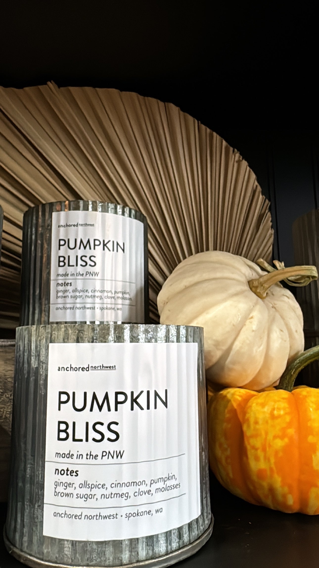 Anchored Woodwick Candle - Pumpkin Bliss