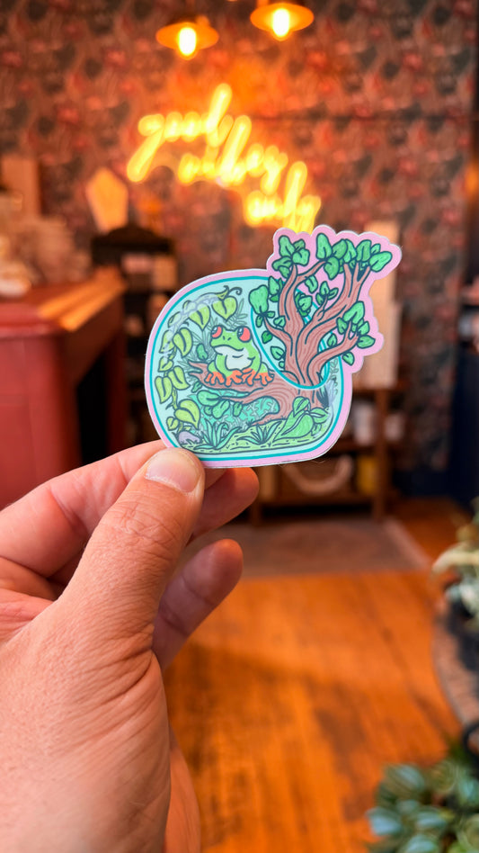 Frog Terrarium Sticker