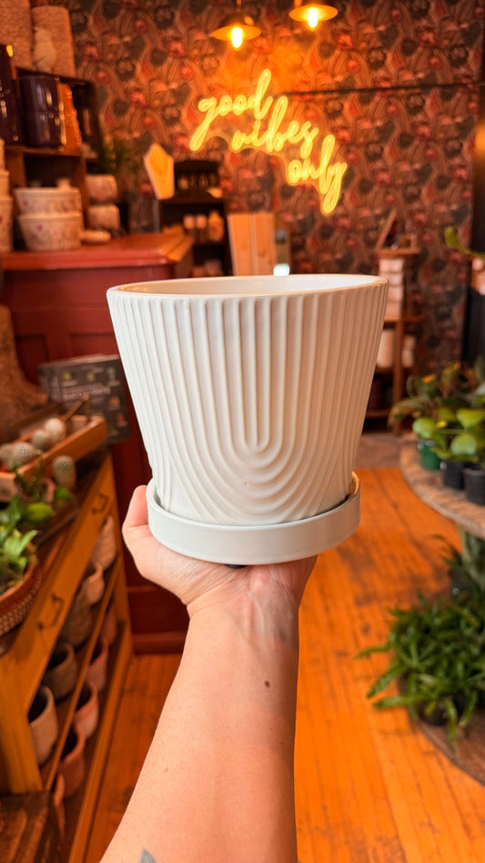 6” Urban White Planter