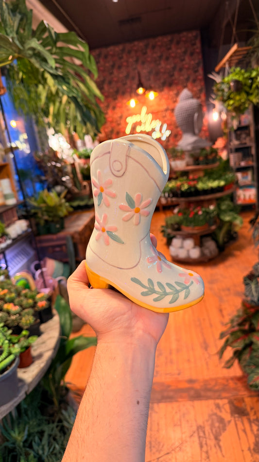 2.5” Wide Cowboy Boot Vase