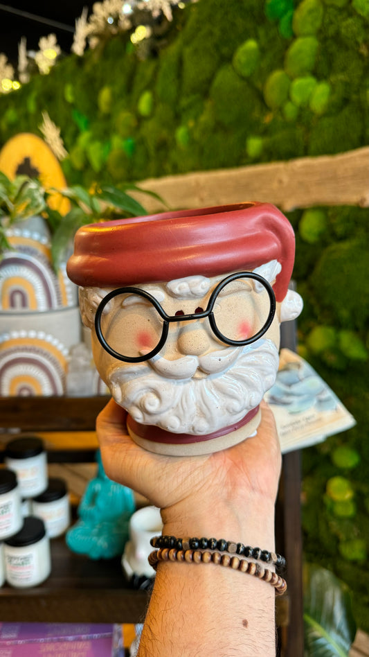 4.5” Santa Glasses Planter