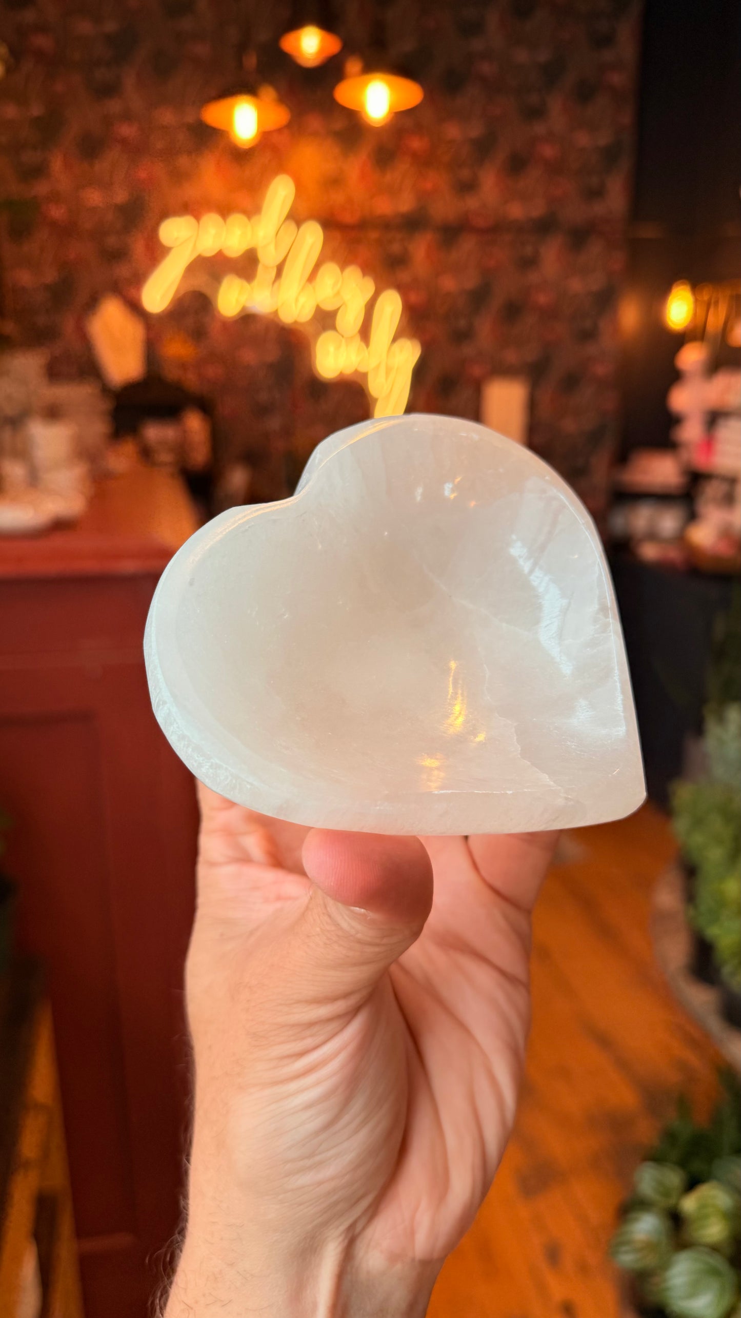 Selenite Heart Bowls