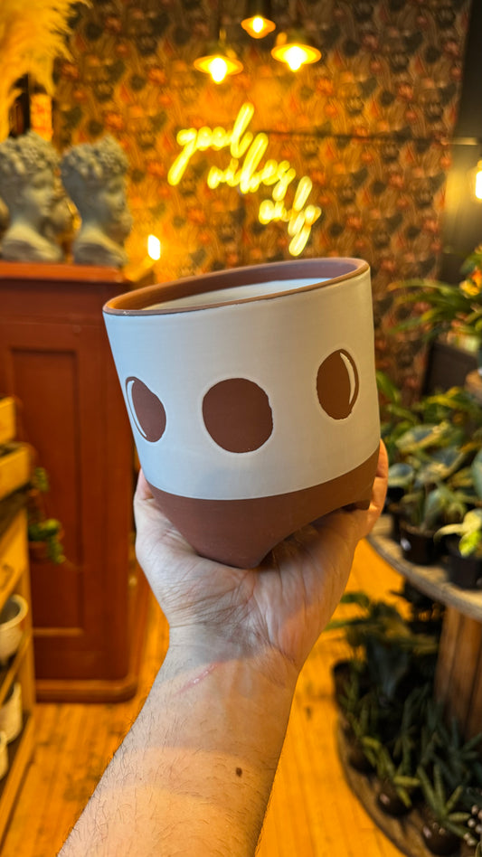 5” Moon Phases Terracotta Planter