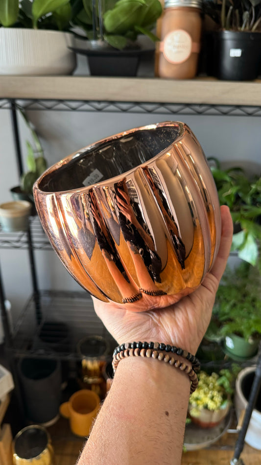 5.5” Copper Ripple Pot