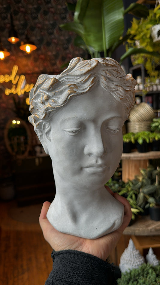 XL Golden Goddess Bust Planter