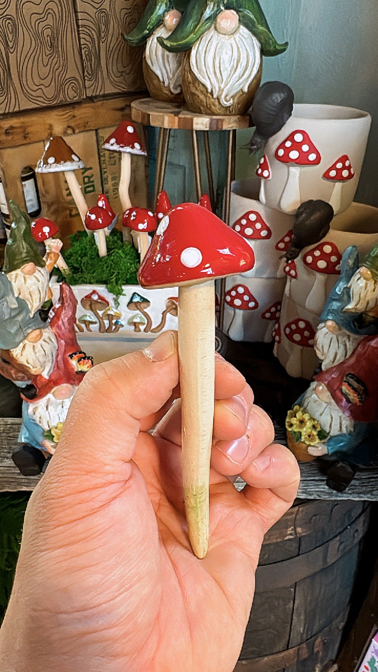 Ceramic Mushroom Stakes