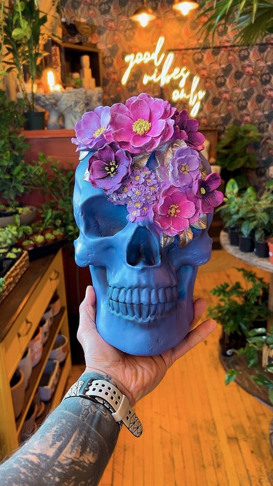 Large Floral Skull