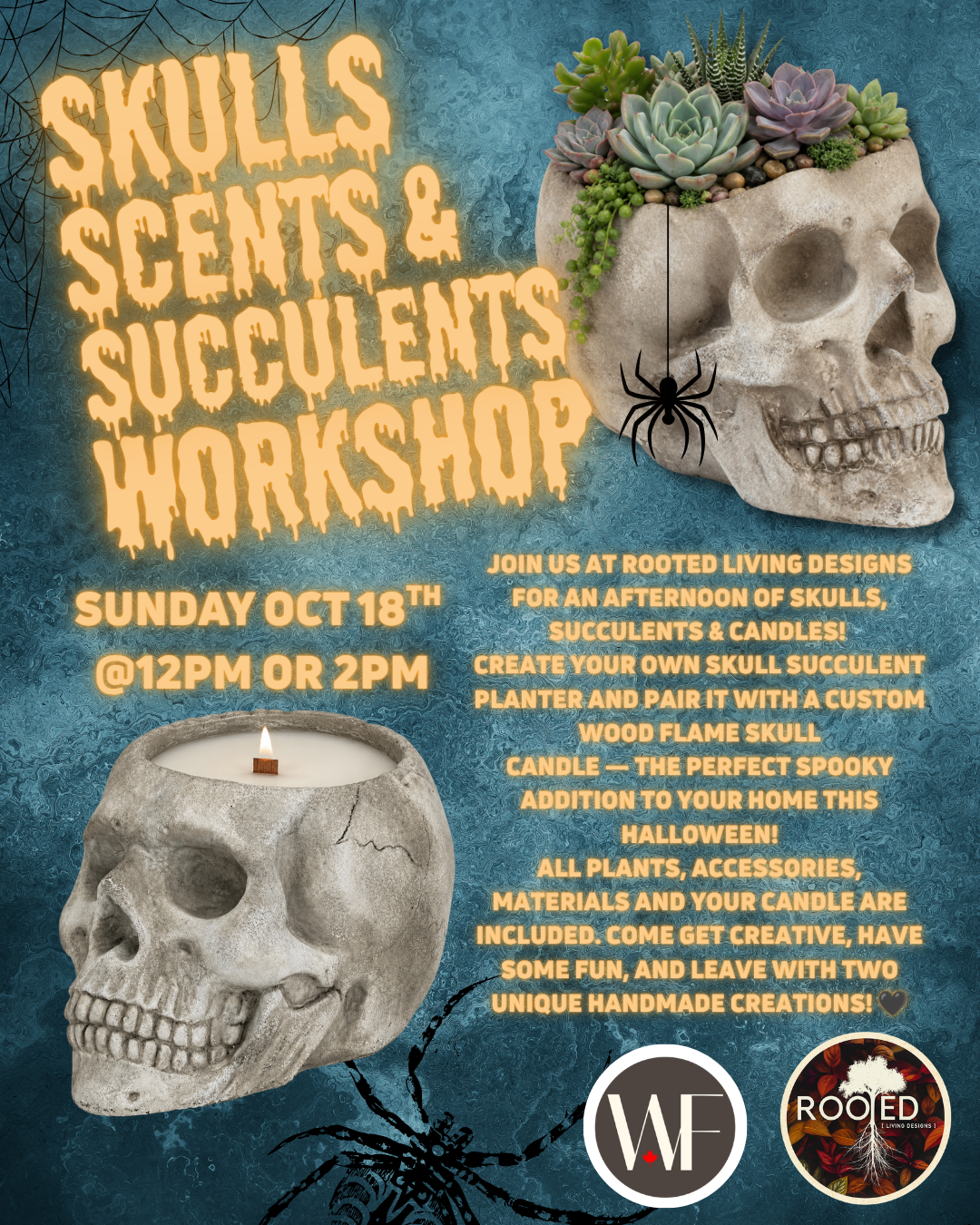 Skulls Scents & Succulents Workshop
