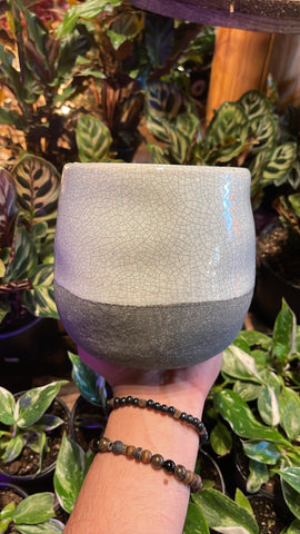 5.5” Crackle Two Tone Planter