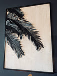 Wood Palm Leaf Artwork