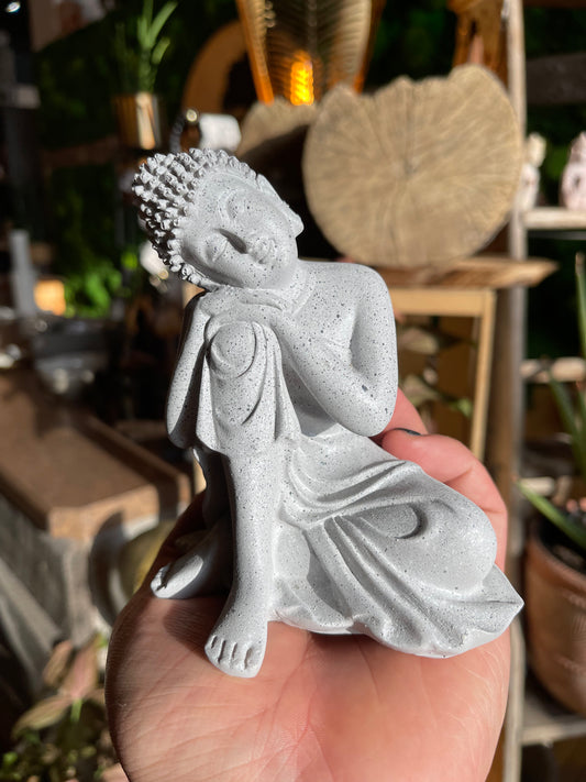 Grey Resin Buddha Small