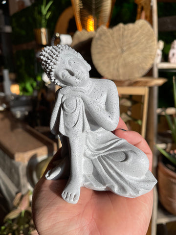 Grey Resin Buddha Small